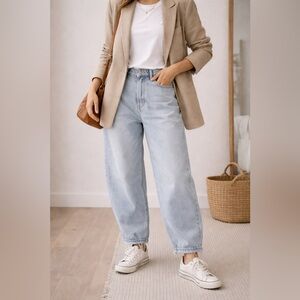 Scotch & Soda The Tide Jeans 27 Light Wash Relaxed Tapered Denim Women